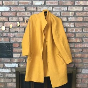 Mustard Wool Long Coat